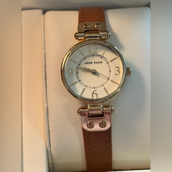 Anne Klein Gold and Tan Timepiece Watch - Picture 1 of 4